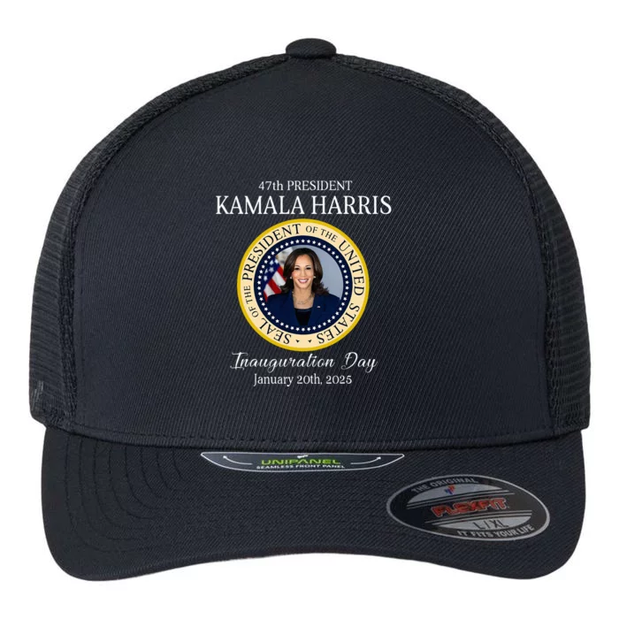 Kamala Harris 47th President Inauguration 2025 Flexfit Unipanel Trucker Cap