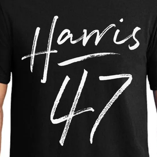 Kamala Harris 47 Feminine Script Harris 2024 Pajama Set