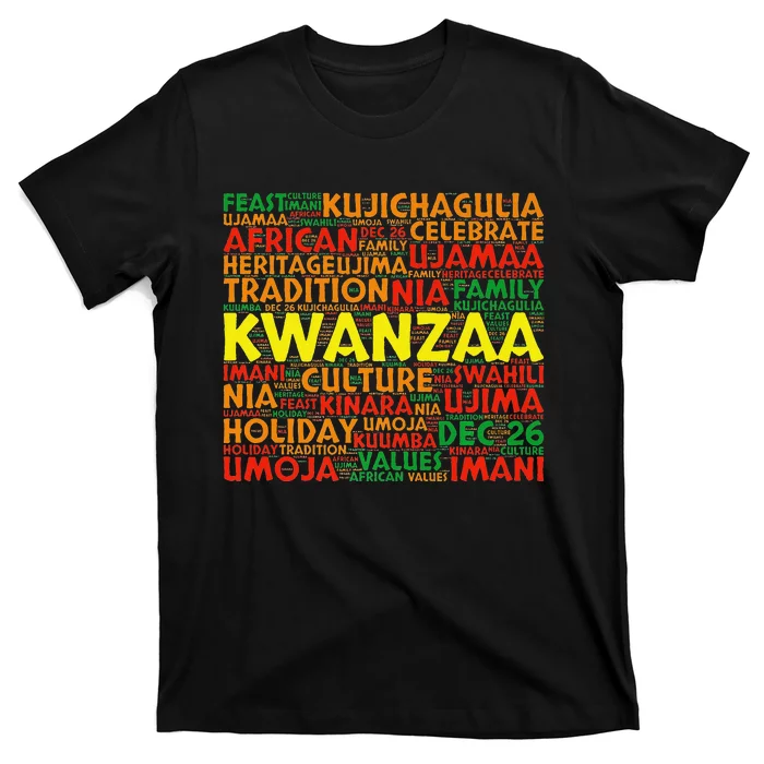 Kwanzaa Holiday 7 Principles Celebrate Tradition T-Shirt