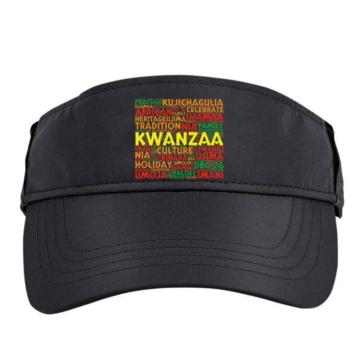 Kwanzaa Holiday 7 Principles Celebrate Tradition Adult Drive Performance Visor