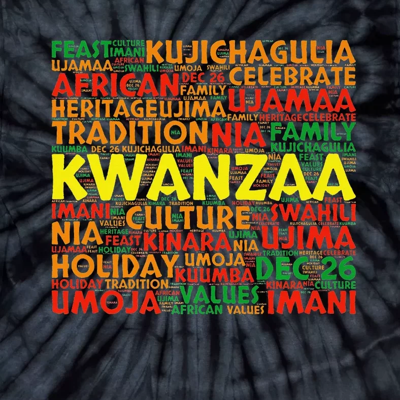 Kwanzaa Holiday 7 Principles Celebrate Tradition Tie-Dye T-Shirt