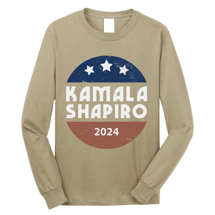 Kamala Harris And Josh Shapiro 2024 For President Campaign Long Sleeve Shirt