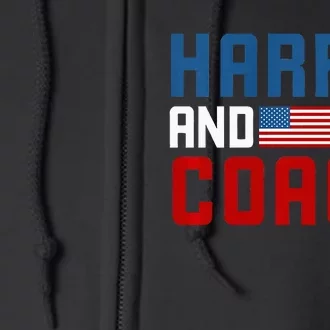 Kamala Harris And The Coach Premium Full Zip Hoodie