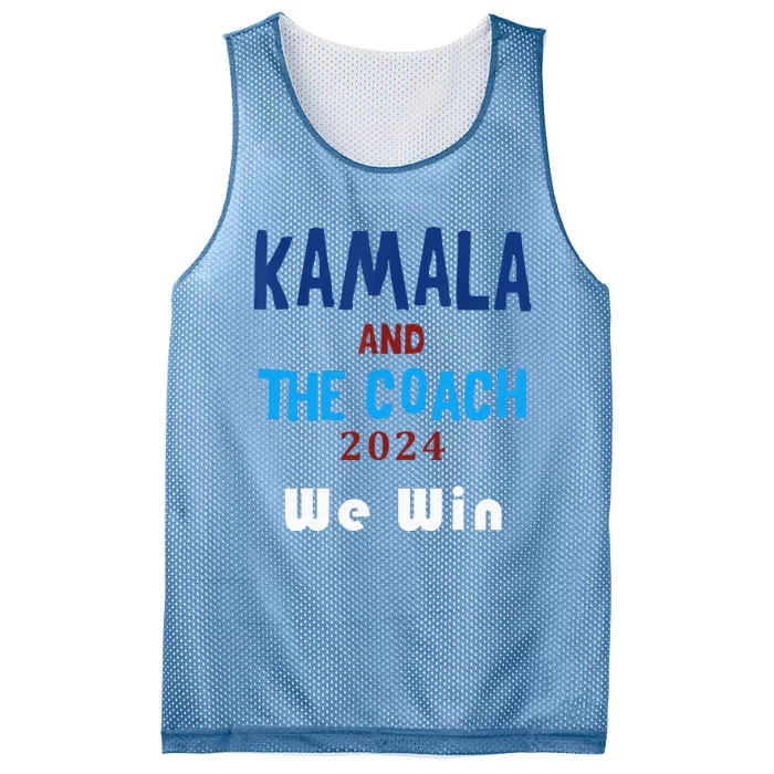 Kamala Harris And Tim Walz The Coach LetS Win Mesh Reversible Basketball Jersey Tank