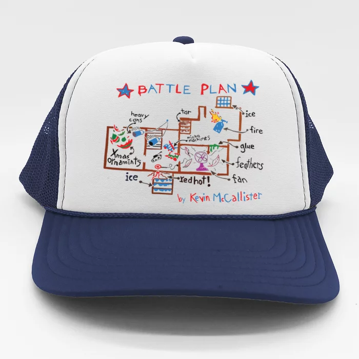 Kevin Home Alone Battle Plan Christmas Kevin Mccallister Home Alone Trucker Hat