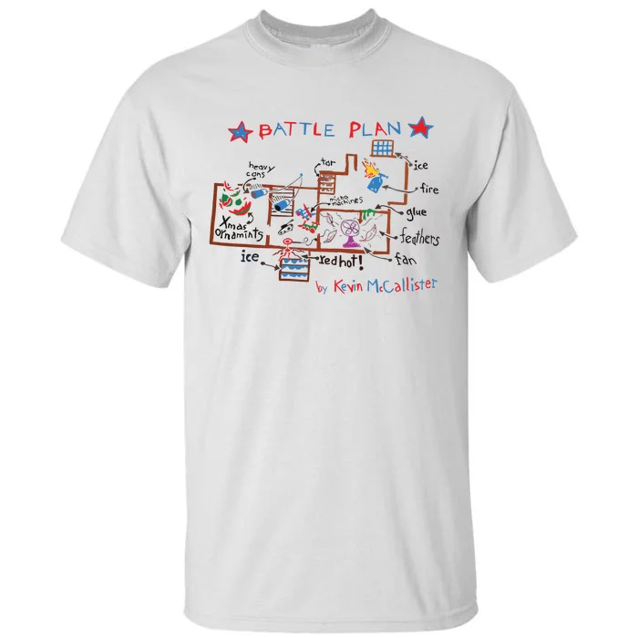 Kevin Home Alone Battle Plan Christmas Kevin Mccallister Home Alone Tall T-Shirt