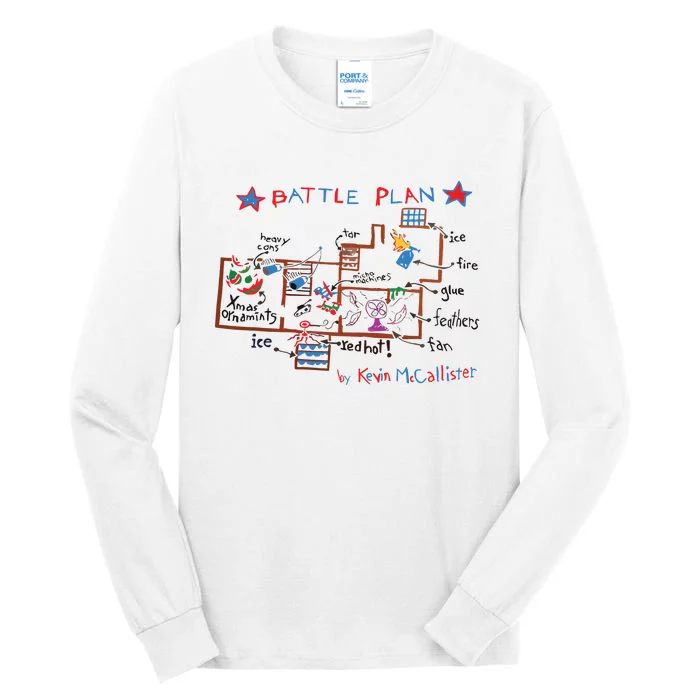 Kevin Home Alone Battle Plan Christmas Kevin Mccallister Home Alone Tall Long Sleeve T-Shirt