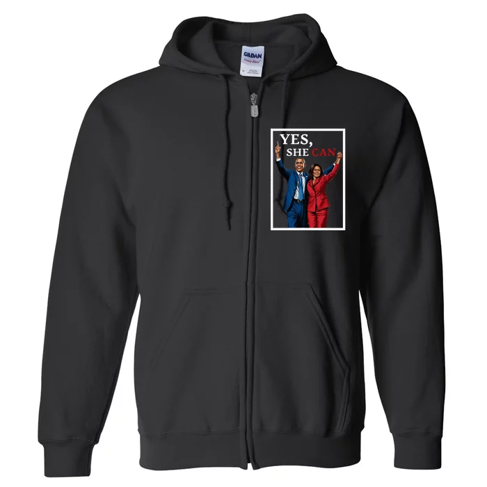 Kamala Harris And Barack Obama Forward 2024 Full Zip Hoodie