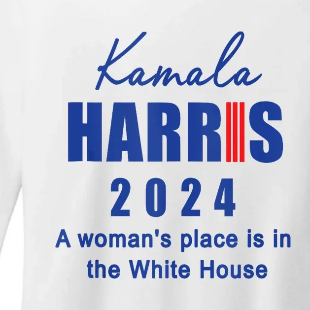 Kamala Harris A Womans Place Is In The White House Womens CVC Long Sleeve Shirt