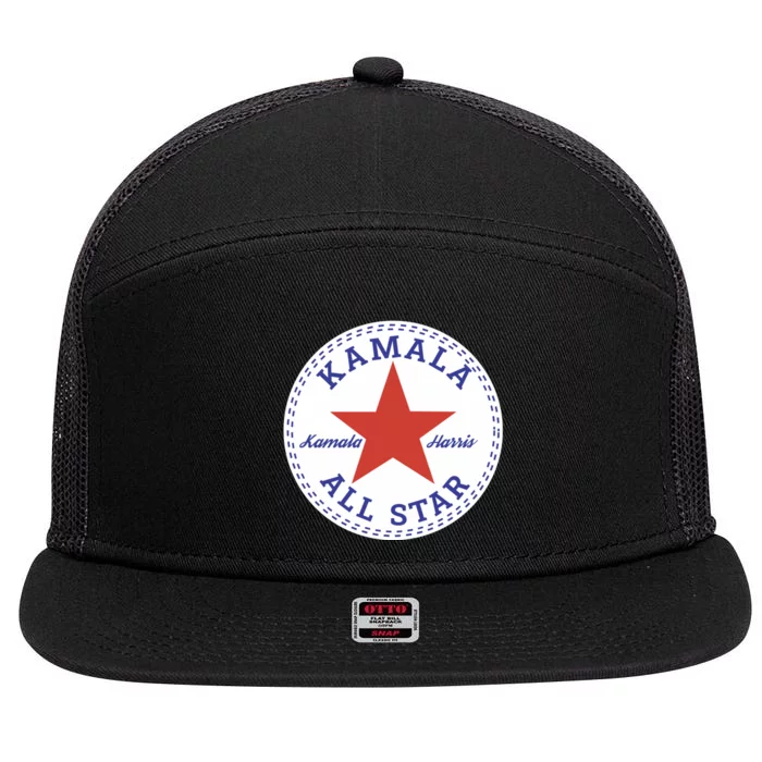 Kamala Harris All Star Logo 7 Panel Mesh Trucker Snapback Hat