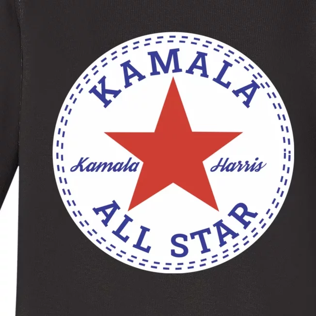 Kamala Harris All Star Logo Baby Long Sleeve Bodysuit