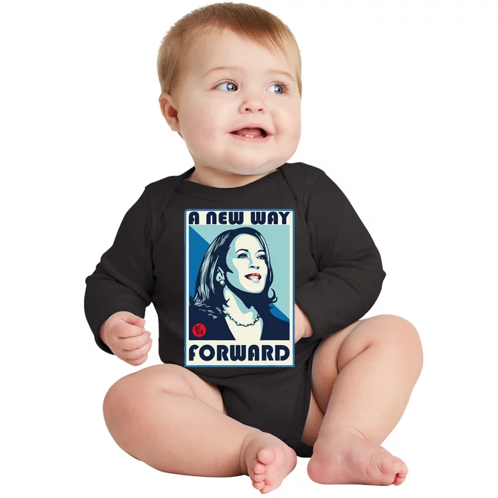 Kamala Harris A New Way Forward Baby Long Sleeve Bodysuit