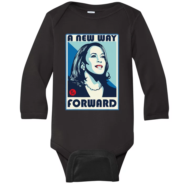 Kamala Harris A New Way Forward Baby Long Sleeve Bodysuit