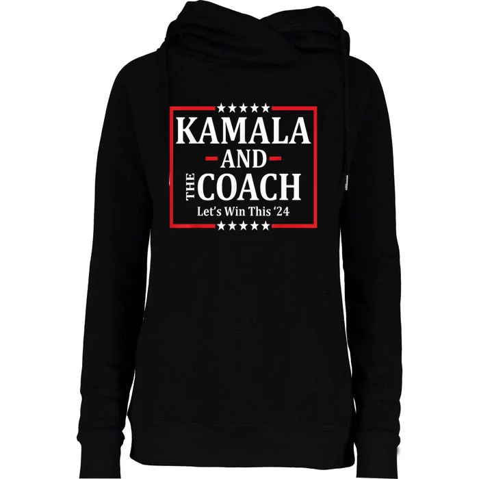 Kamala Harris And The Coach 2024 Walz Waltz Usa Womens Funnel Neck Pullover Hood