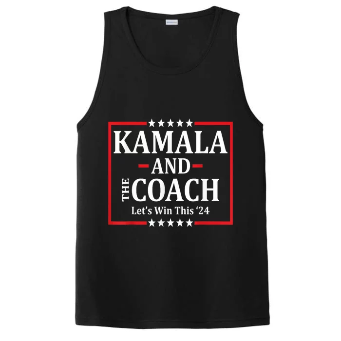 Kamala Harris And The Coach 2024 Walz Waltz Usa Performance Tank