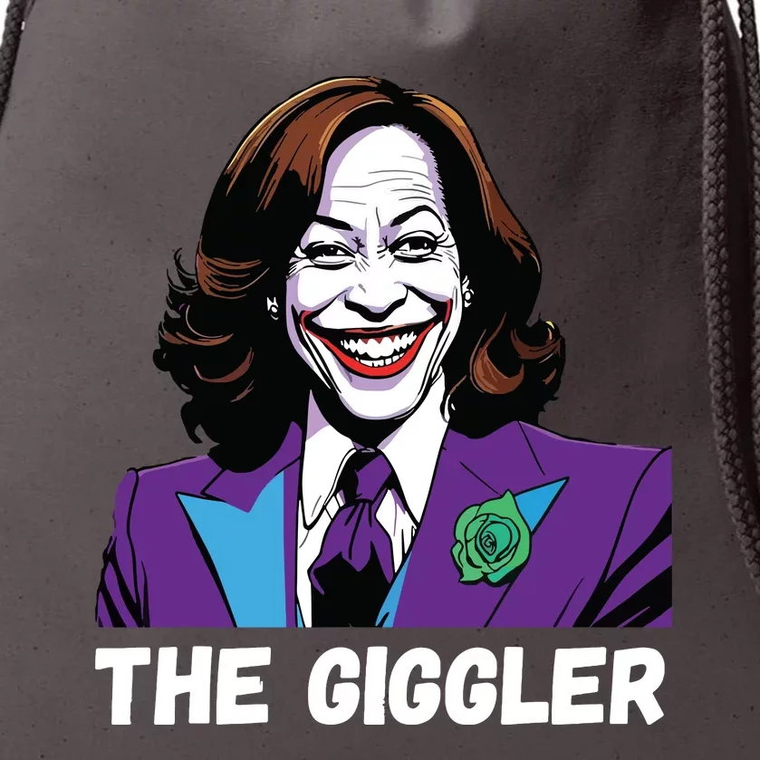 Kamala Harris As The Giggler Drawstring Bag