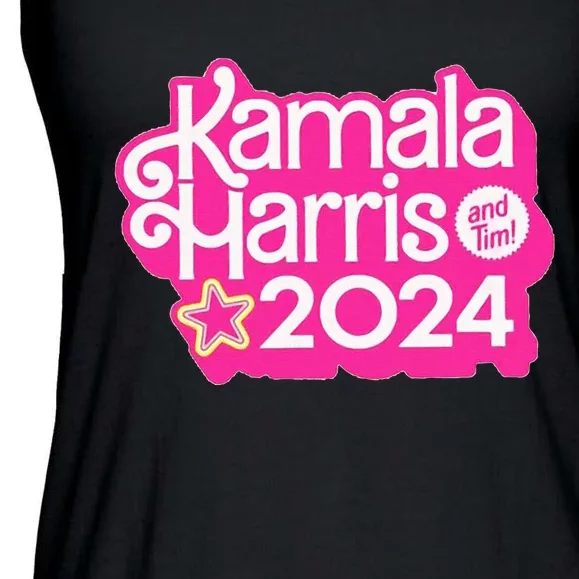 Kamala Harris And Tim 2024 Ladies Essential Flowy Tank