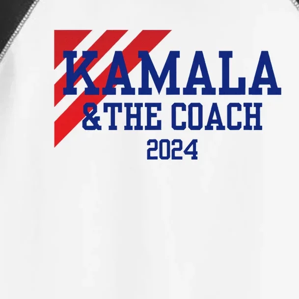 Kamala Harris And The Coach 2024 Tim Walz Design Toddler Fine Jersey T-Shirt