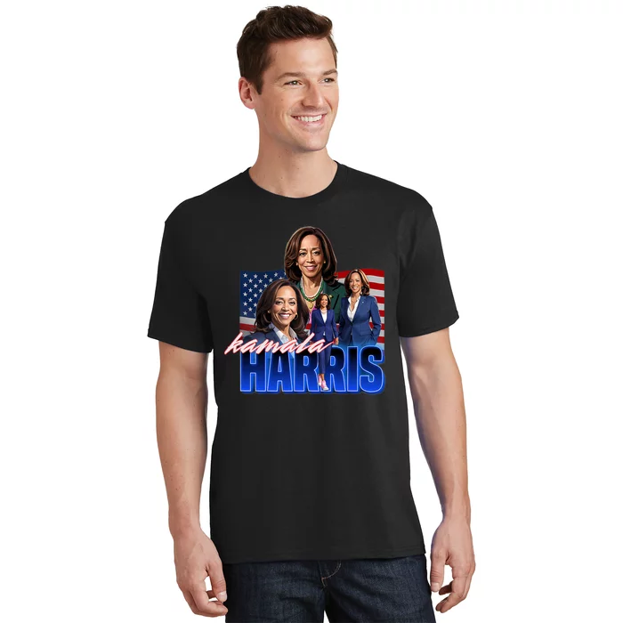 Kamala Harris American Flag Bootleg Reboot T-Shirt