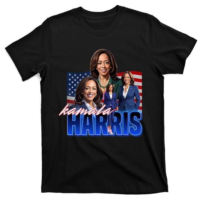 Kamala Harris American Flag Bootleg Reboot T-Shirt