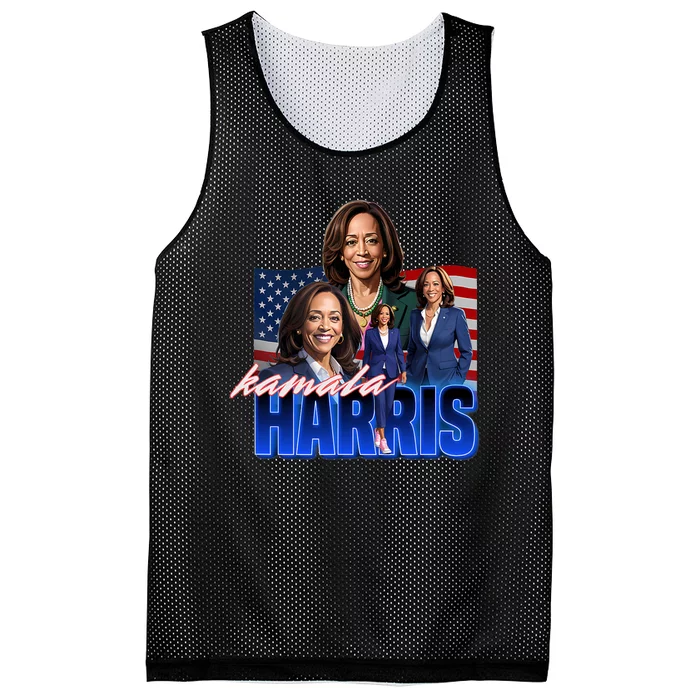 Kamala Harris American Flag Bootleg Reboot Mesh Reversible Basketball Jersey Tank