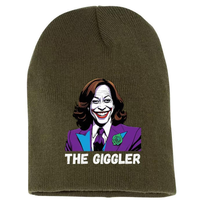 Kamala Harris As The Giggler Short Acrylic Beanie