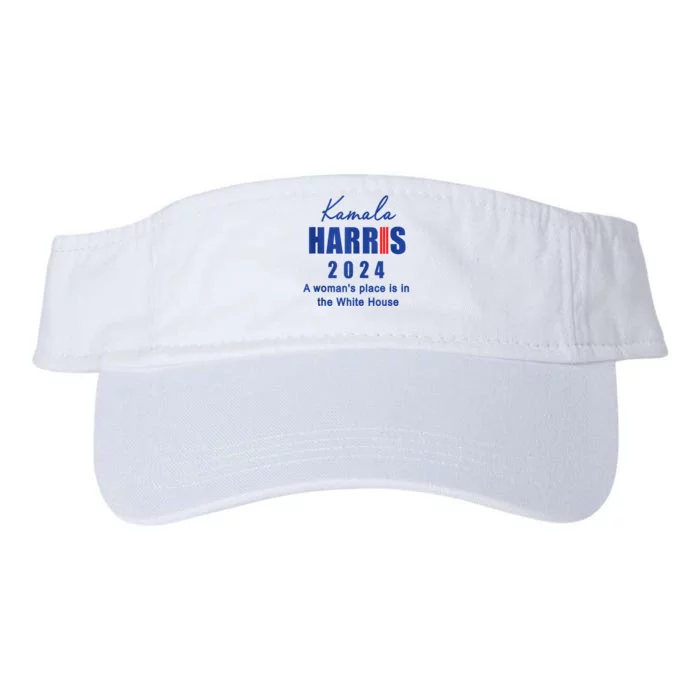 Kamala Harris A Womans Place Is In The White House Valucap Bio-Washed Visor