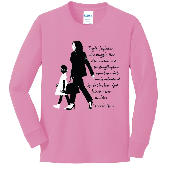 Kamala Harris And Ruby Bridges Kids Long Sleeve Shirt