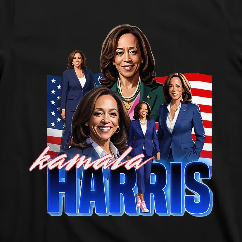 Kamala Harris American Flag Bootleg T-Shirt