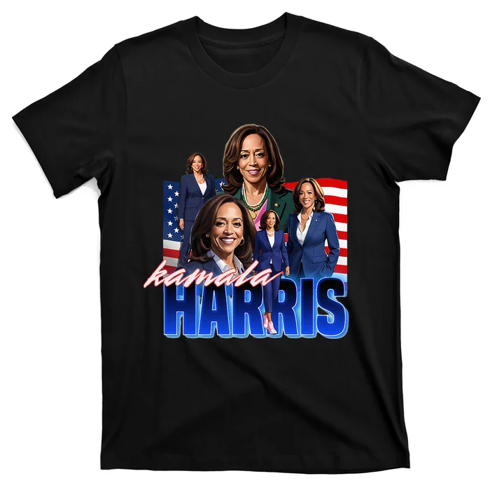 Kamala Harris American Flag Bootleg T-Shirt