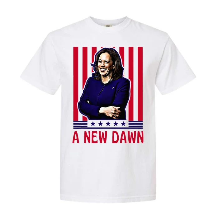 Kamala Harris A New Dawn 2024 President Garment-Dyed Heavyweight T-Shirt