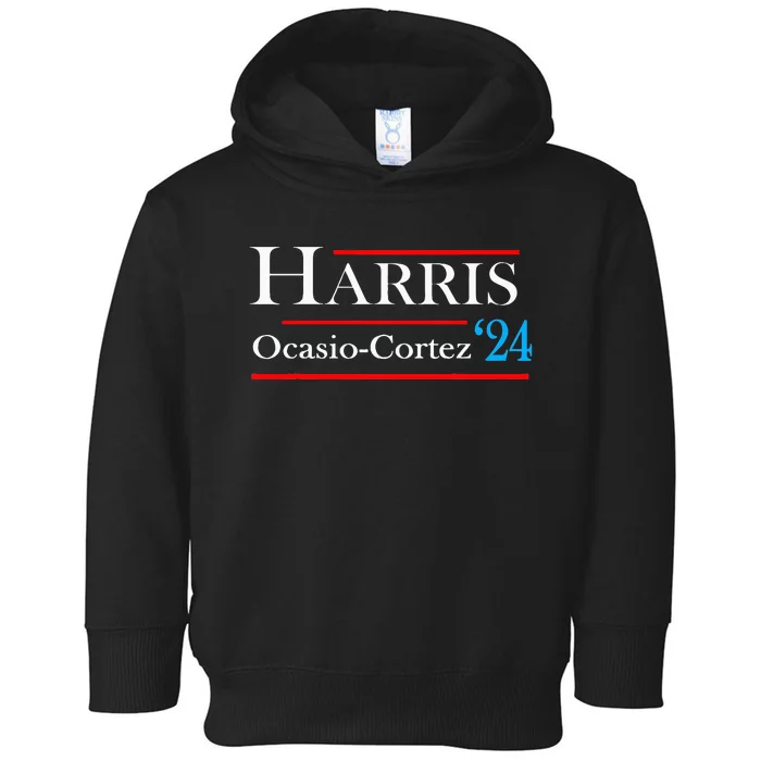 Kamala Harris Alexandria Ocasiocortez 2024 President Vote Toddler Hoodie