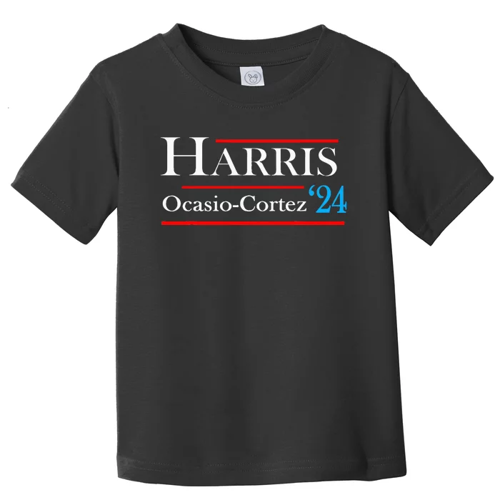 Kamala Harris Alexandria Ocasiocortez 2024 President Vote Toddler T-Shirt