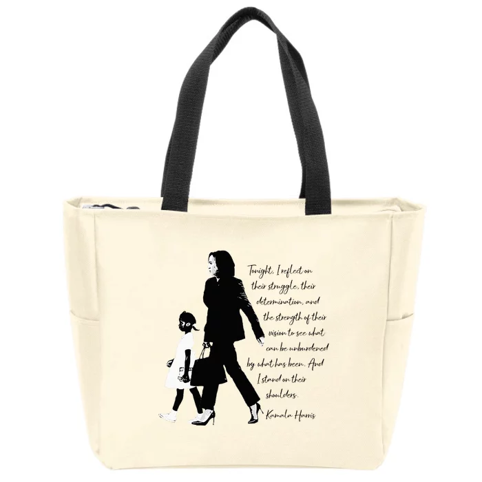 Kamala Harris And Ruby Bridges Zip Tote Bag