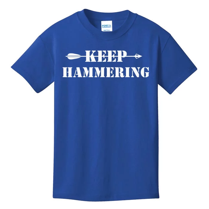 Keep Hammering Archery Motivational Kids T-Shirt