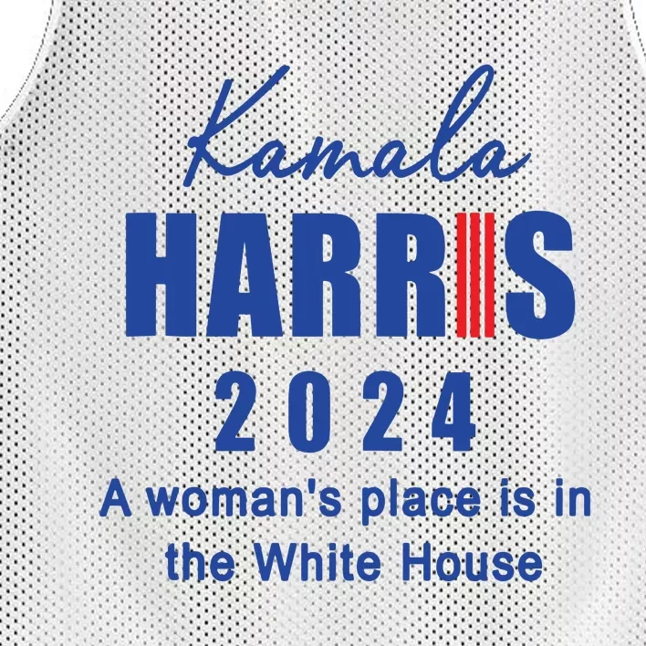 Kamala Harris A Womans Place Is In The White House Mesh Reversible Basketball Jersey Tank