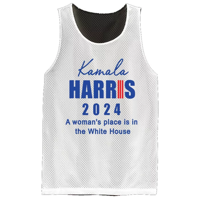 Kamala Harris A Womans Place Is In The White House Mesh Reversible Basketball Jersey Tank