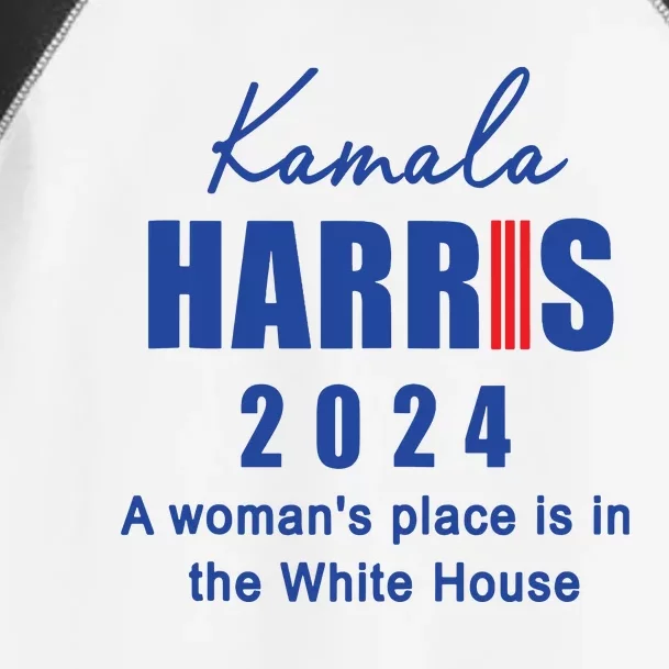 Kamala Harris A Womans Place Is In The White House Toddler Fine Jersey T-Shirt