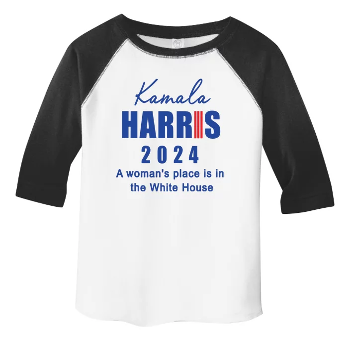 Kamala Harris A Womans Place Is In The White House Toddler Fine Jersey T-Shirt