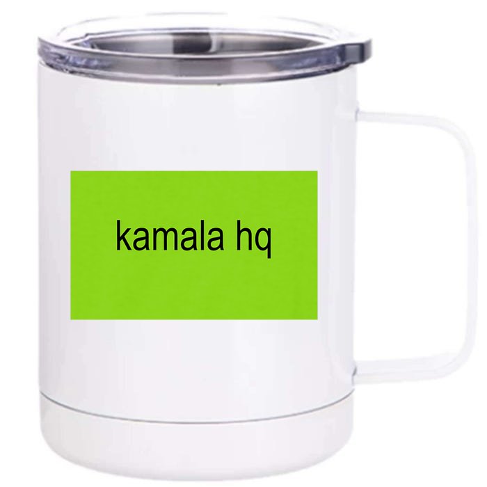 Kamala Hq Brat Meme Front & Back 12oz Stainless Steel Tumbler Cup