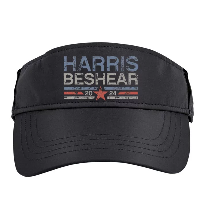 Kamala Harris Beshear 2024 Grunge Retro Harris Beshear 2024 Adult Drive Performance Visor