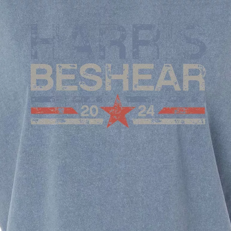 Kamala Harris Beshear 2024 Grunge Retro Harris Beshear 2024 Garment-Dyed Women's Muscle Tee