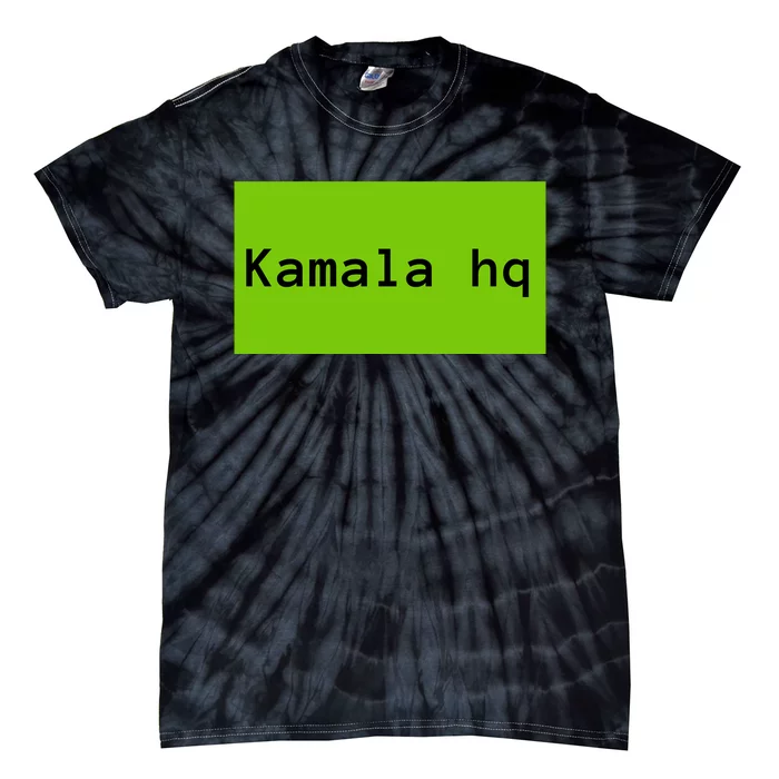 Kamala Hq Brat Meme Funny Adult Tie-Dye T-Shirt