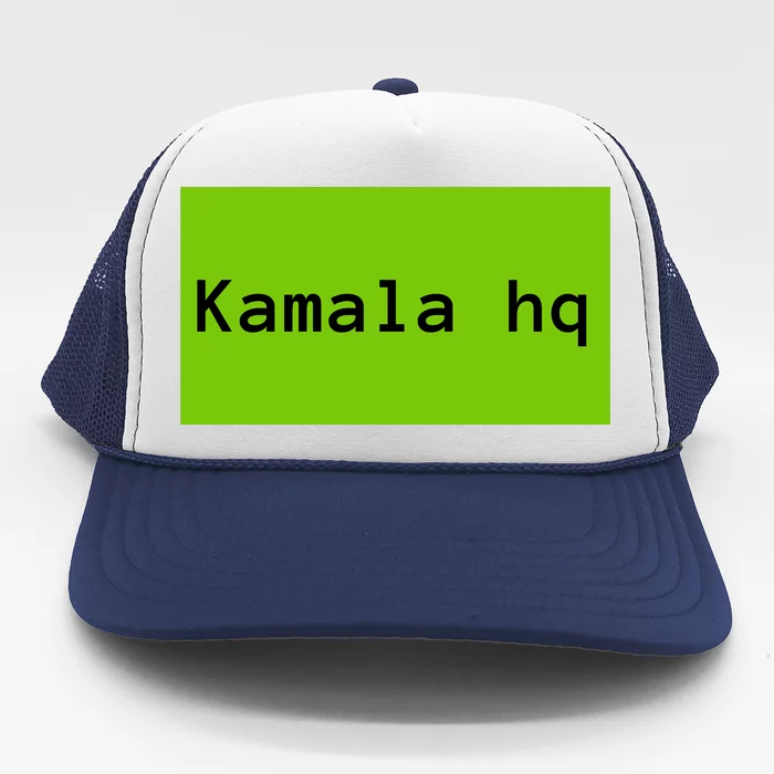 Kamala Hq Brat Meme Funny Adult Trucker Hat