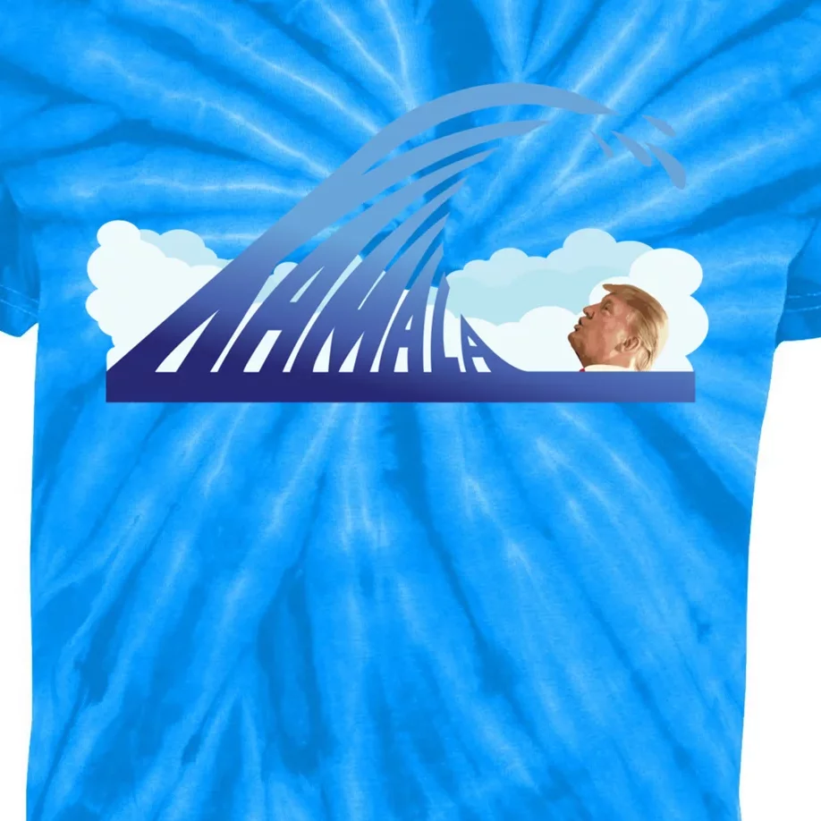 Kamala Harris Blue Wave Gift Kids Tie-Dye T-Shirt