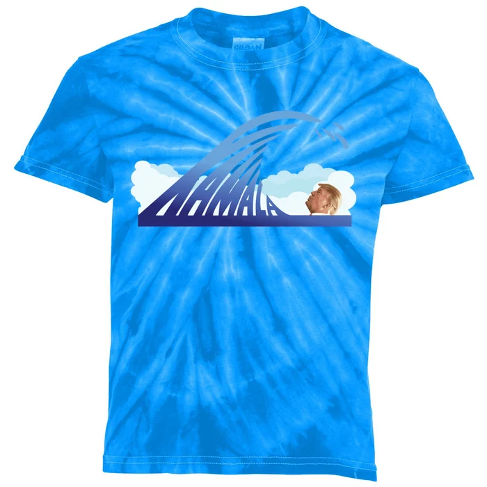 Kamala Harris Blue Wave Gift Kids Tie-Dye T-Shirt