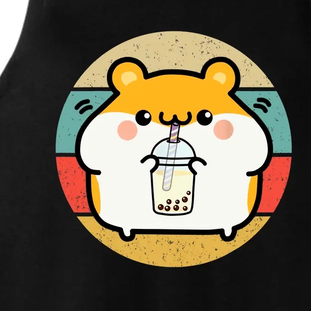 Kawaii Hamster Boba Tea Bubble Tea Girl Anime Fan Otaku Ladies Tri-Blend Wicking Tank