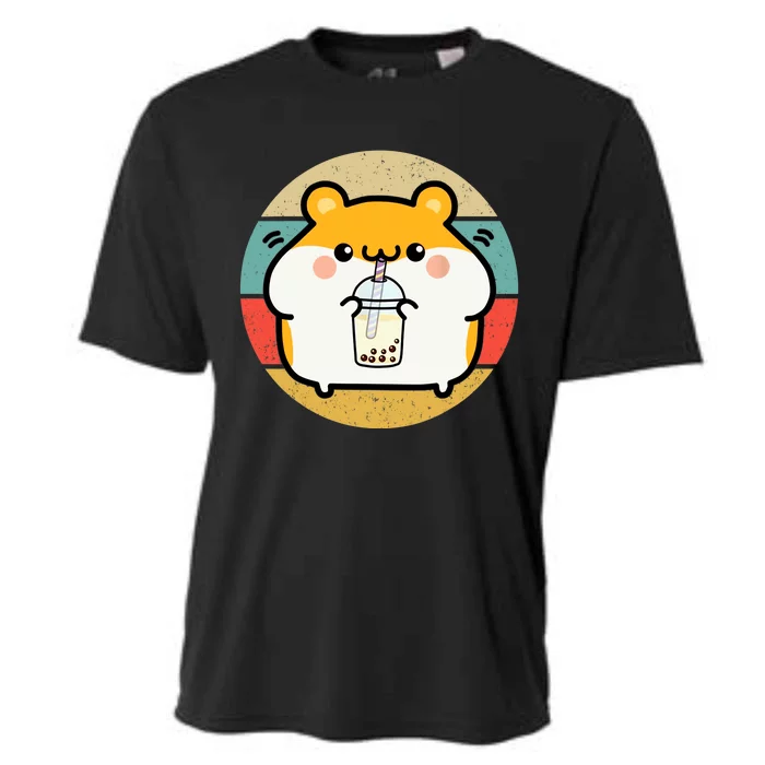 Kawaii Hamster Boba Tea Bubble Tea Girl Anime Fan Otaku Cooling Performance Crew T-Shirt