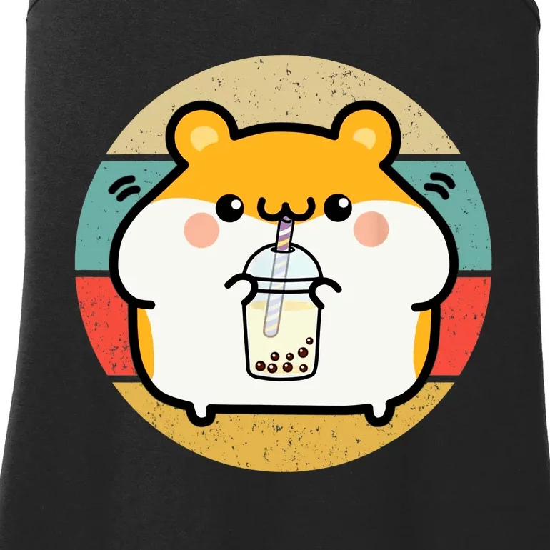 Kawaii Hamster Boba Tea Bubble Tea Girl Anime Fan Otaku Ladies Essential Tank