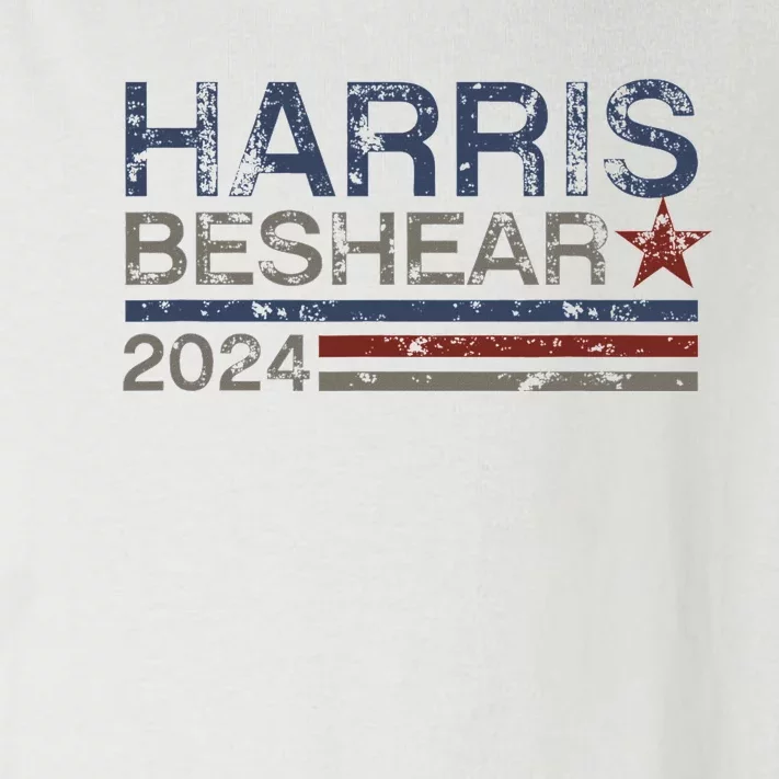 Kamala Harris Beshear 2024 Stripe Grunge Harris Beshear 2024 Toddler Long Sleeve Shirt